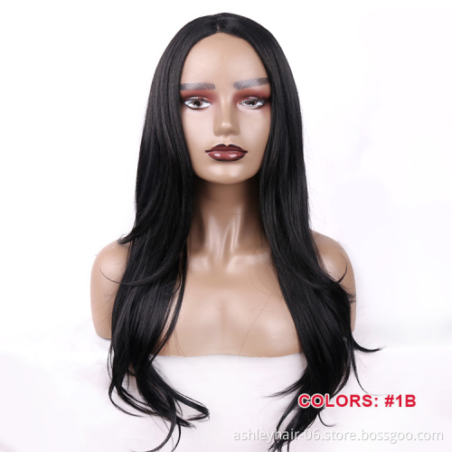 28 inch Kanekalon wig heat resistant blonde fiber ombre synthetic part lace front synthetic hair wigs for black women